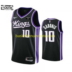 Maillot Basket Sacramento Kings DOMANTAS SABONIS 10 Nike ICON EDITION 2023-2024 Noir Swingman - Enfant